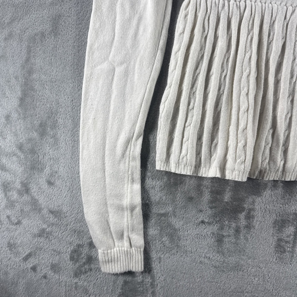 Hollister Babydoll‎ Top Sweater Women's XS White Cream Y2K Bella Swan 2000s - Picture 12 of 16